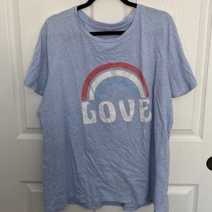 Red, white & blue LOVE tshirt
